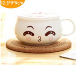 Noodle Bowl Porcelain Illustrated Expressions for Soup & Noodles