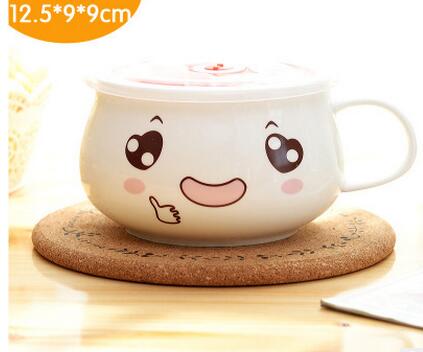 Noodle Bowl Porcelain Illustrated Expressions for Soup & Noodles