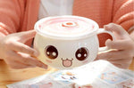 Noodle Bowl Porcelain Illustrated Expressions for Soup & Noodles