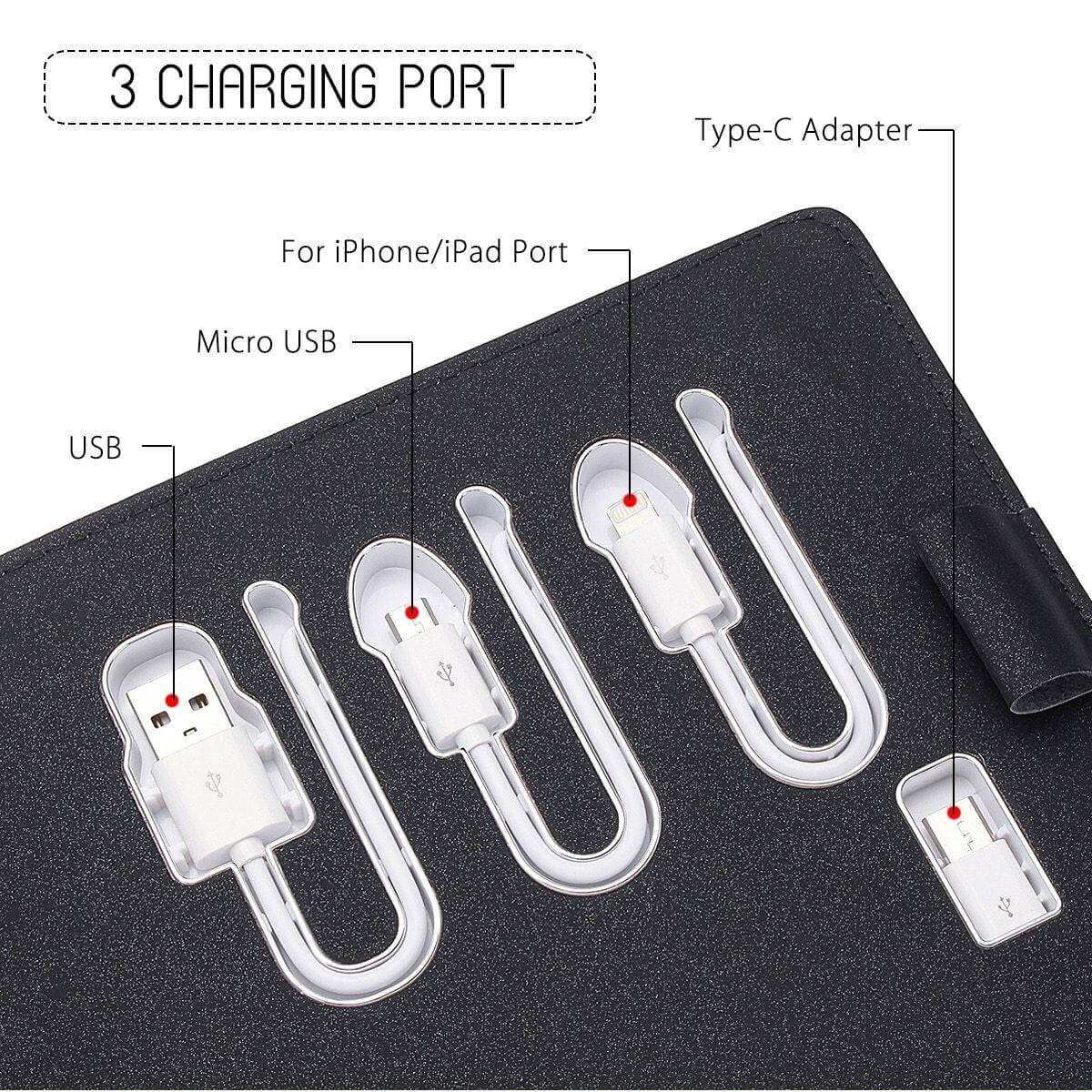 Notebook Built-In 8000mAh Power Bank Card Slot