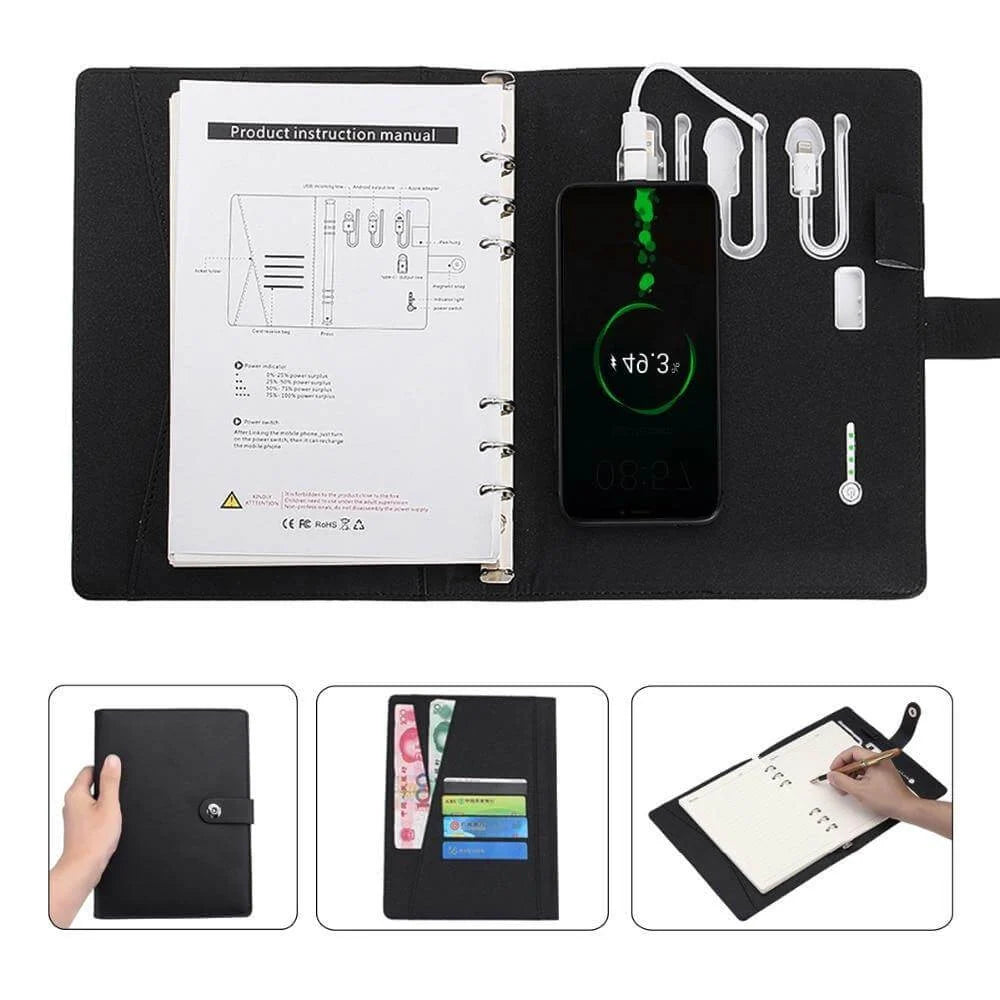 Notebook Built-In 8000mAh Power Bank Card Slot