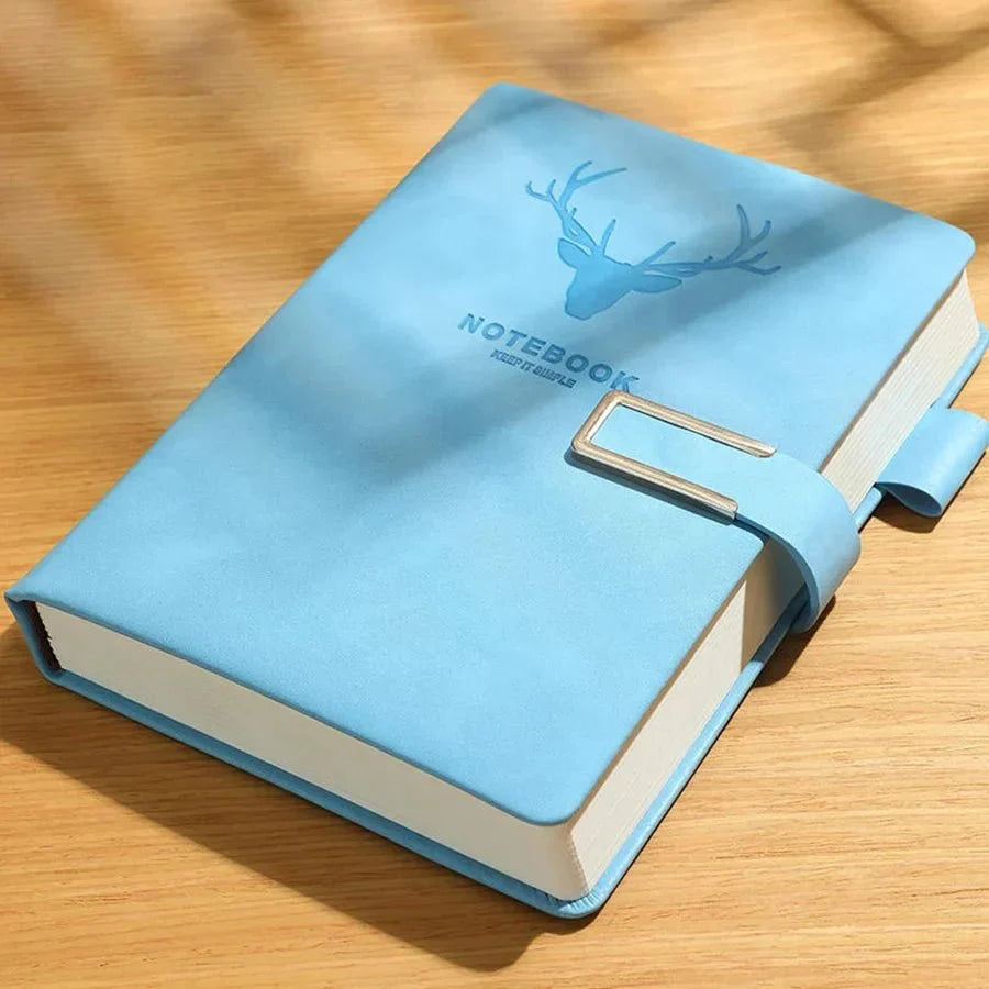 Notebook Genuine Leather A5 200 Pages Integrated Bookmark