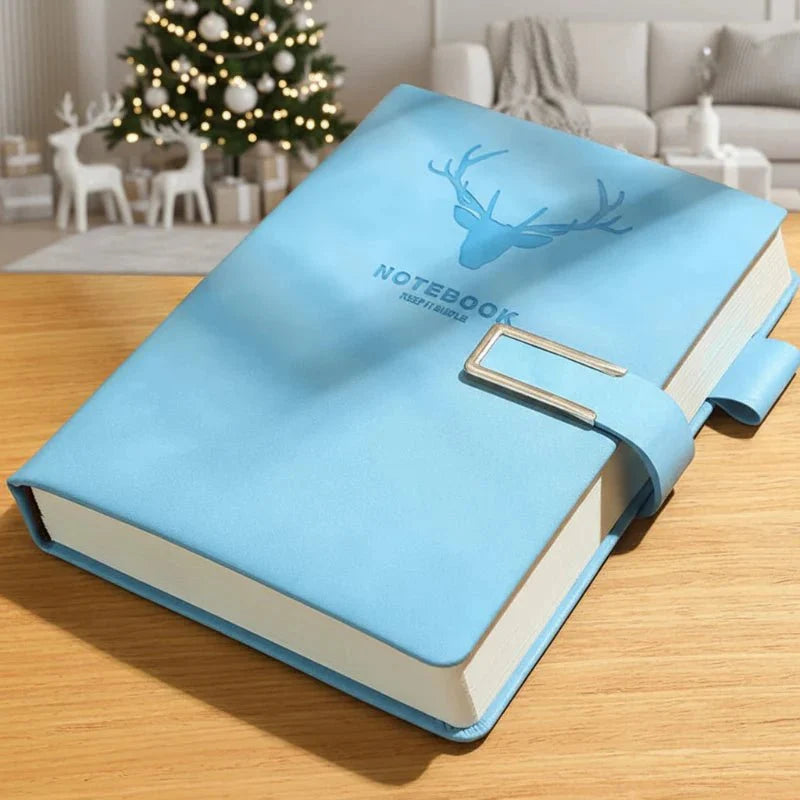 Notebook Genuine Leather A5 200 Pages Integrated Bookmark