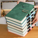 Notebook Genuine Leather A5 200 Pages Integrated Bookmark
