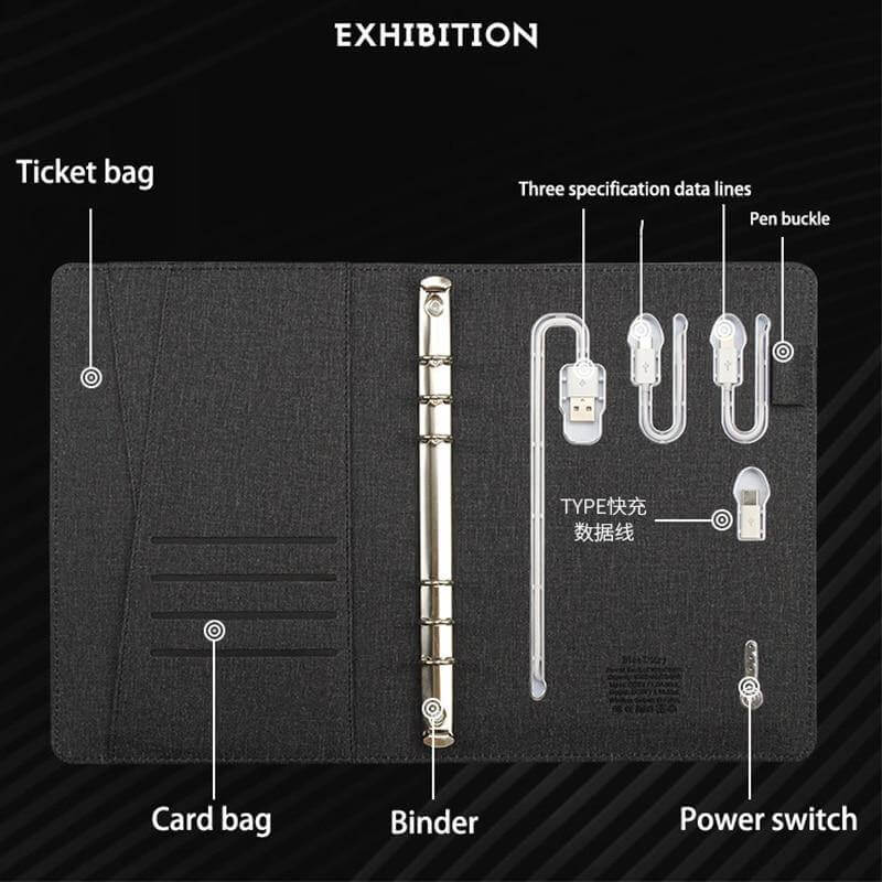 Notebook Wireless Charging Built-In Power Bank 16GB USB Drive