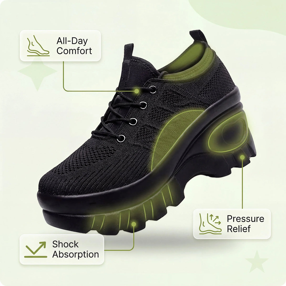 Nurse Slip-On Shoes Arch Support & Cushioned Insole