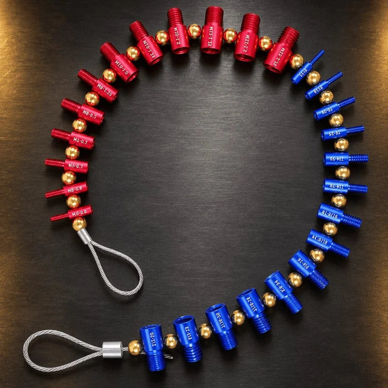 Nut And Bolt Thread Checker Metric & Imperial 26-Piece Set