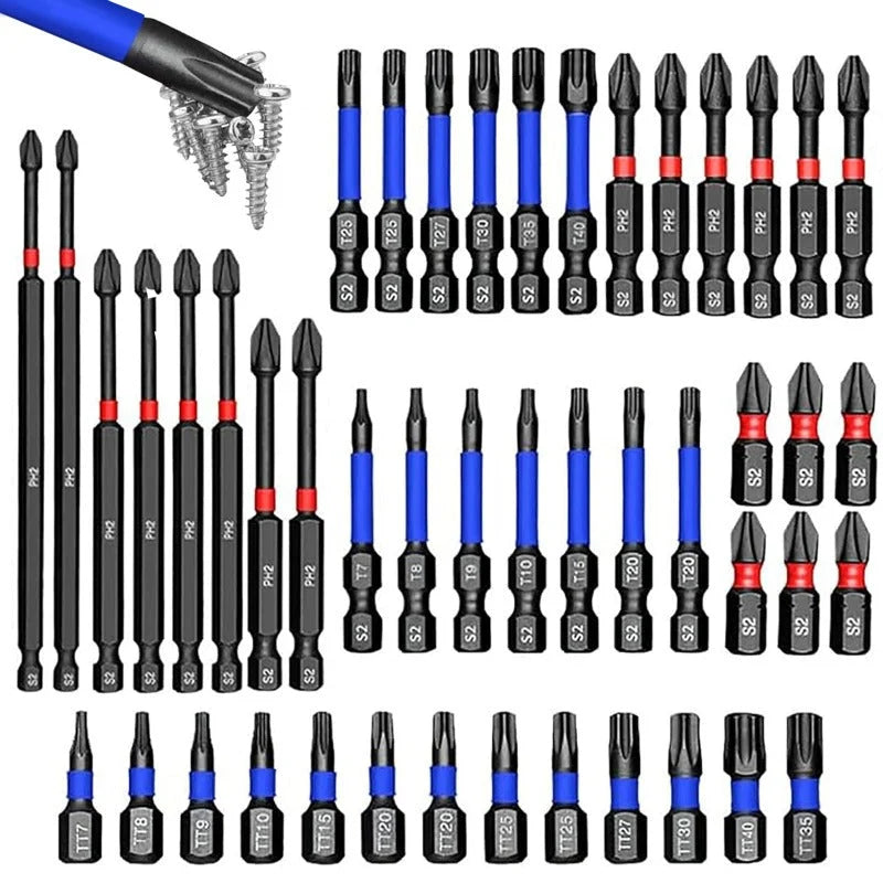 Nut Driver & Bit Set 46-Piece Magnetic Hex Shank