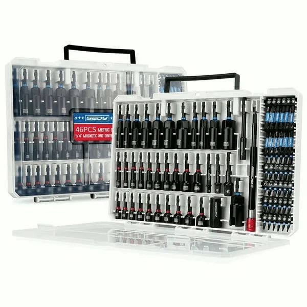 Nut Driver Bit Set 46-Piece Magnetic Hex Shank
