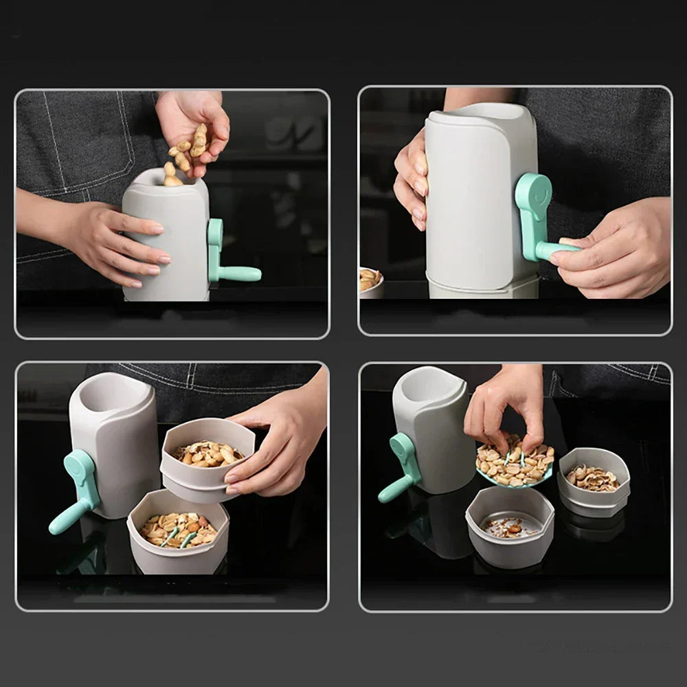 Nut Shell Cracker Manual Crank Food-Grade Plastic