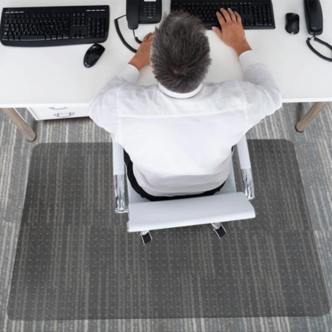 Office Chair Mat Transparent PVC Gripped Backing
