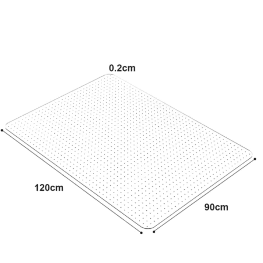 Office Chair Mat Transparent PVC Gripped Backing