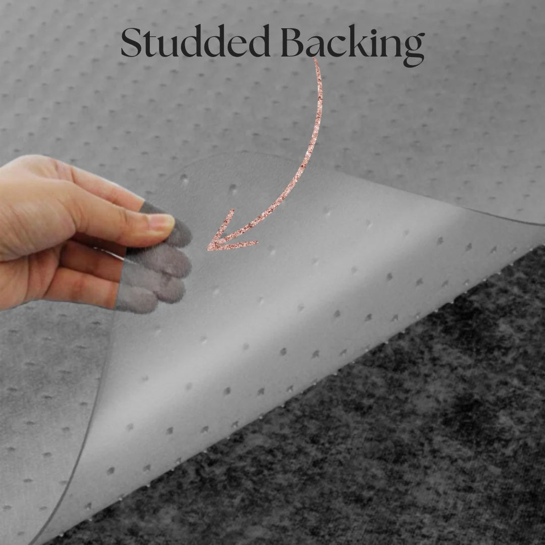 Office Chair Mat Transparent PVC Gripped Backing