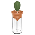 Oil Dispenser Bottle Glass Heat-Resistant Silicone Brush