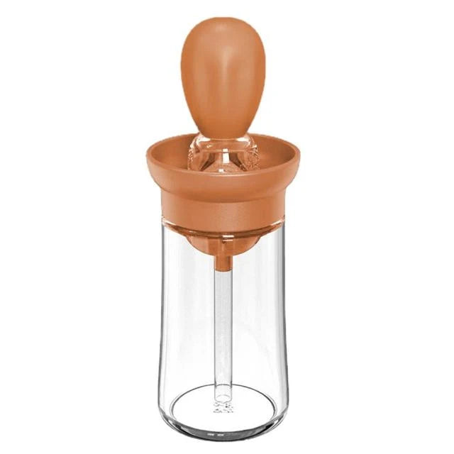 Oil Dispenser Bottle Glass Heat-Resistant Silicone Brush