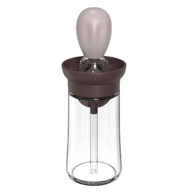 Oil Dispenser Bottle Glass Heat-Resistant Silicone Brush