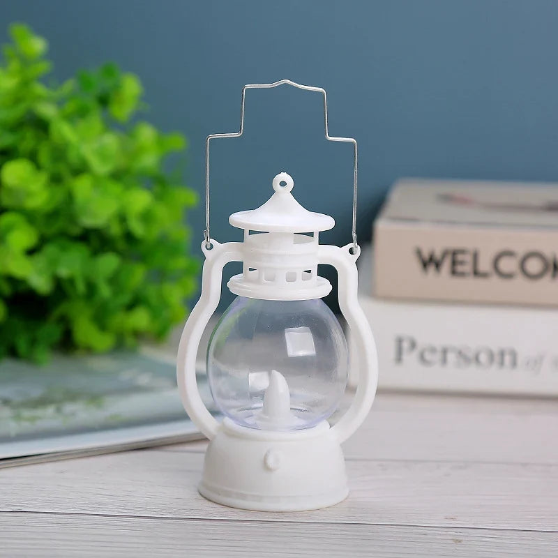 Oil Lamp Flameless LED Metal & Glass