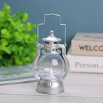 Oil Lamp Flameless LED Metal & Glass