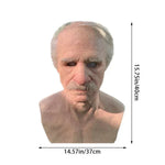 Old Man Mask Natural Latex Movable Mouth Lightweight Breathable