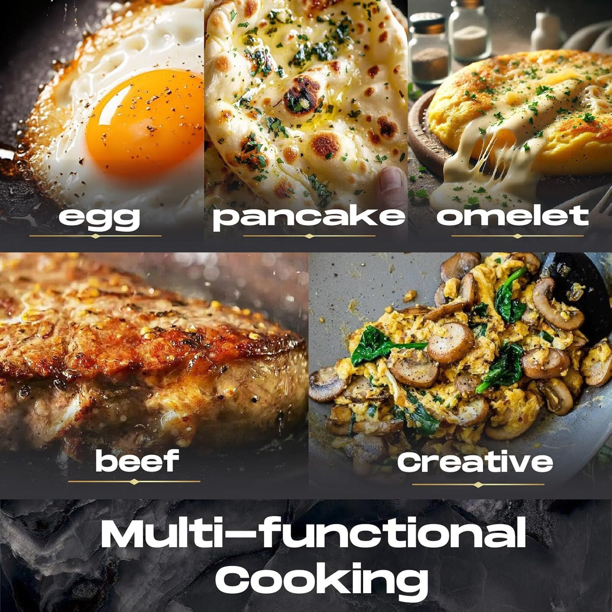 Omelette Maker Dual Non-Stick & No-Flip
