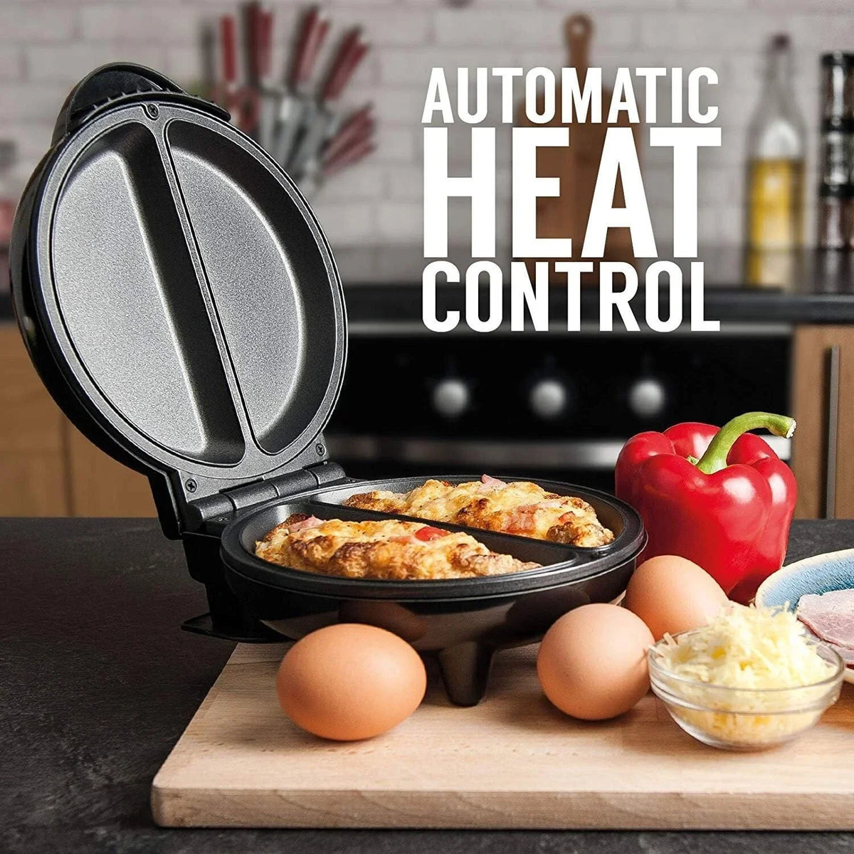Omelette Maker Dual Non-Stick & No-Flip