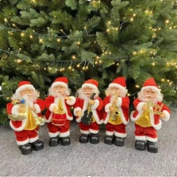 Ornament Parachuting Santa Fabric Canopy & Plush Trim