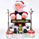 Ornament Parachuting Santa Fabric Canopy & Plush Trim