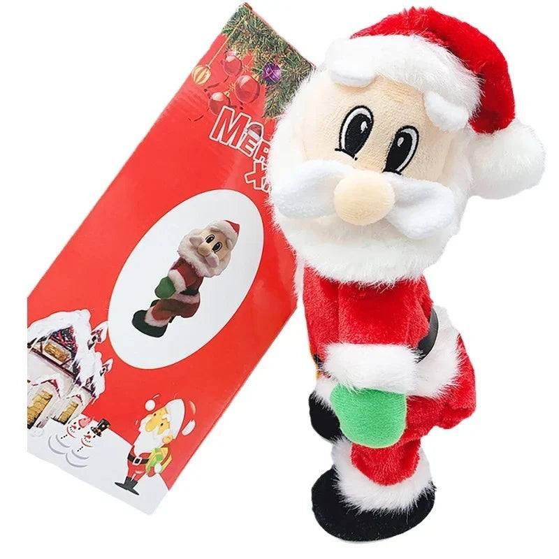 Ornament Parachuting Santa Fabric Canopy & Plush Trim