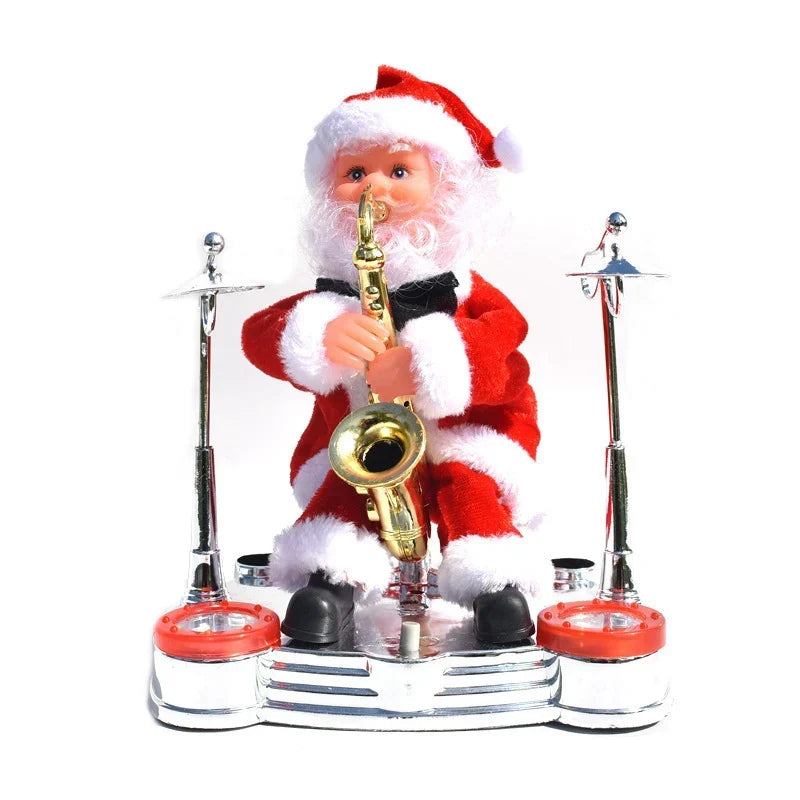 Ornament Parachuting Santa Fabric Canopy & Plush Trim