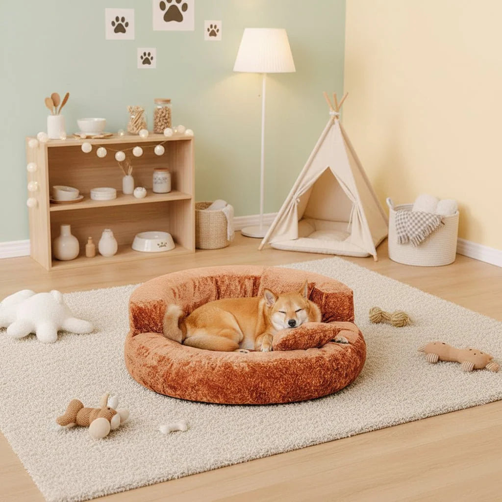 Orthopedic Dog Bed Dual-Density Cushioning Removable Washable Cover Non-Slip Base
