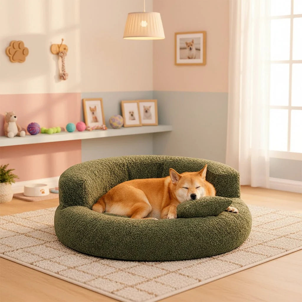 Orthopedic Dog Bed Dual-Density Cushioning Removable Washable Cover Non-Slip Base