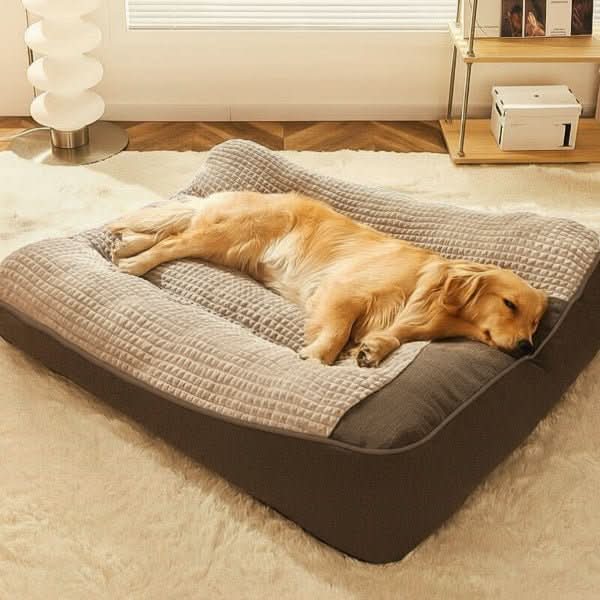 Orthopedic Dog Bed Joint Support Raised Edge Scratch-Resistant Surface