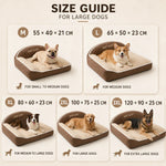 Orthopedic Dog Bed Memory Foam Raised Backrest Washable Cover