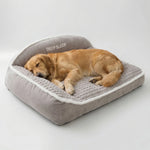 Orthopedic Dog Bed Memory Foam Raised Backrest Washable Cover