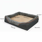 Orthopedic Dog Bed Memory Foam Raised Pillow Removable Washable Cover