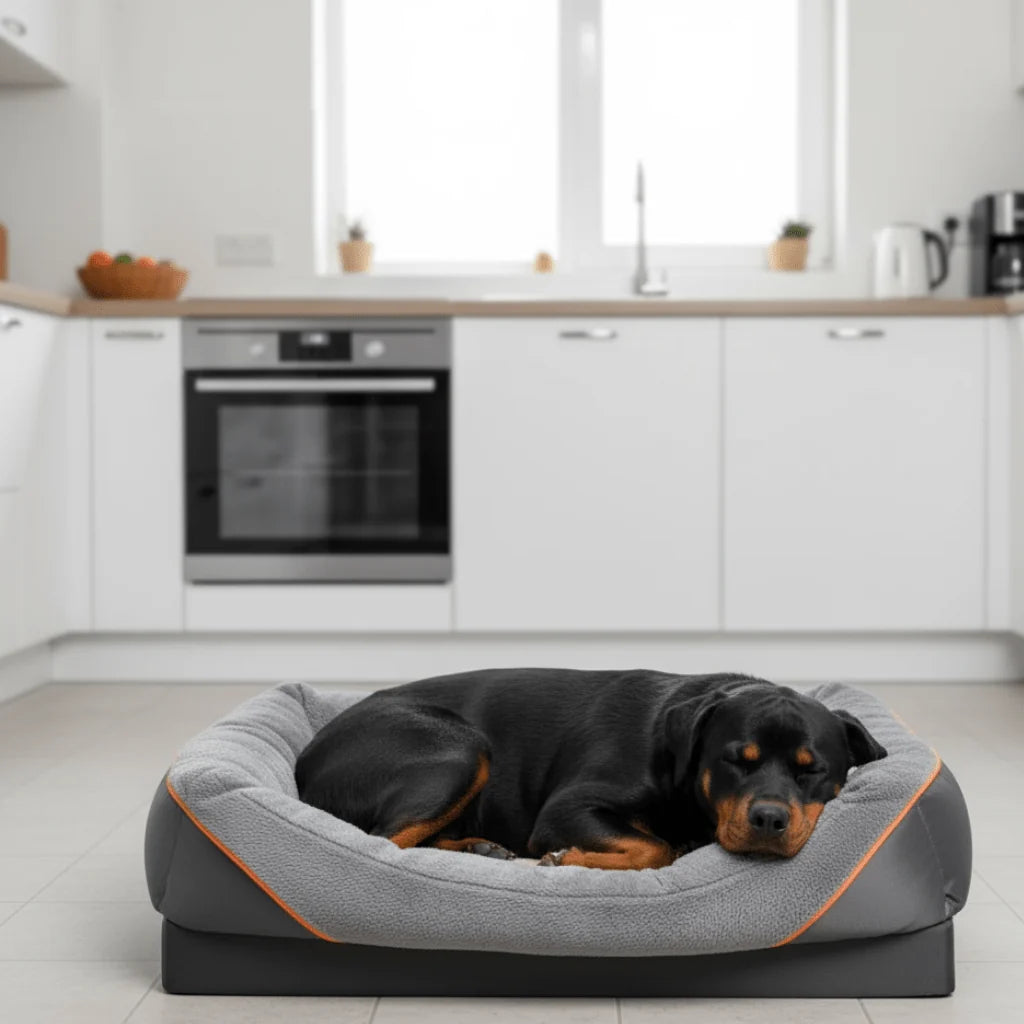 Orthopedic Dog Bed Memory Foam Raised Pillow Removable Washable Cover