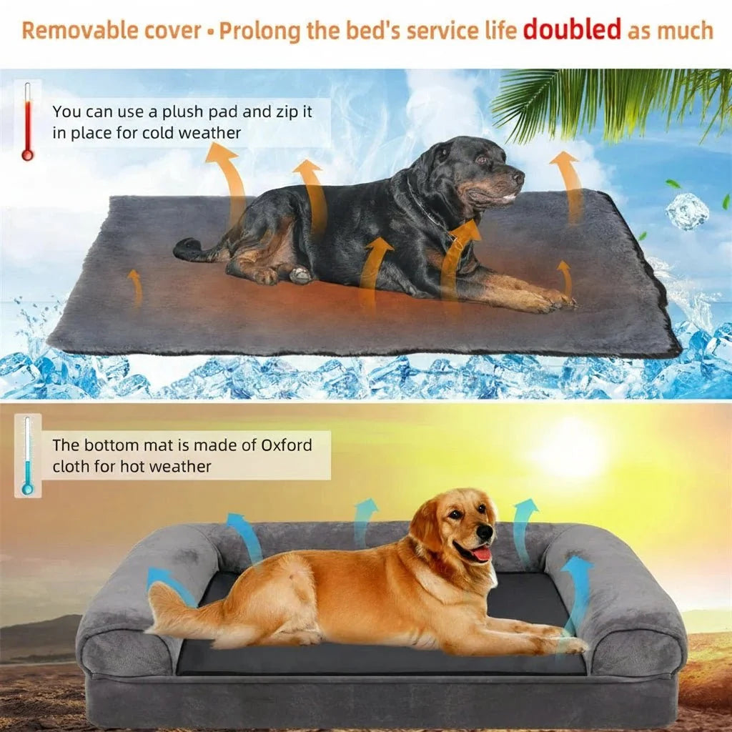 Orthopedic Dog Bed Memory Foam Waterproof Cover