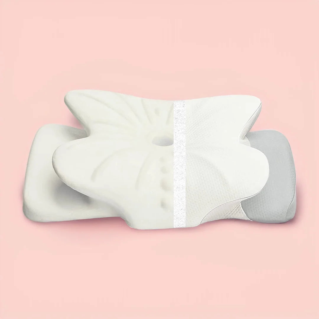 Orthopedic Neck Pillow Butterfly Contour Dual-Height Memory Foam