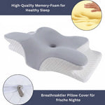 Orthopedic Pillow Contoured Memory Foam Breathable Washable Cover