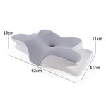 Orthopedic Pillow Contoured Memory Foam Breathable Washable Cover