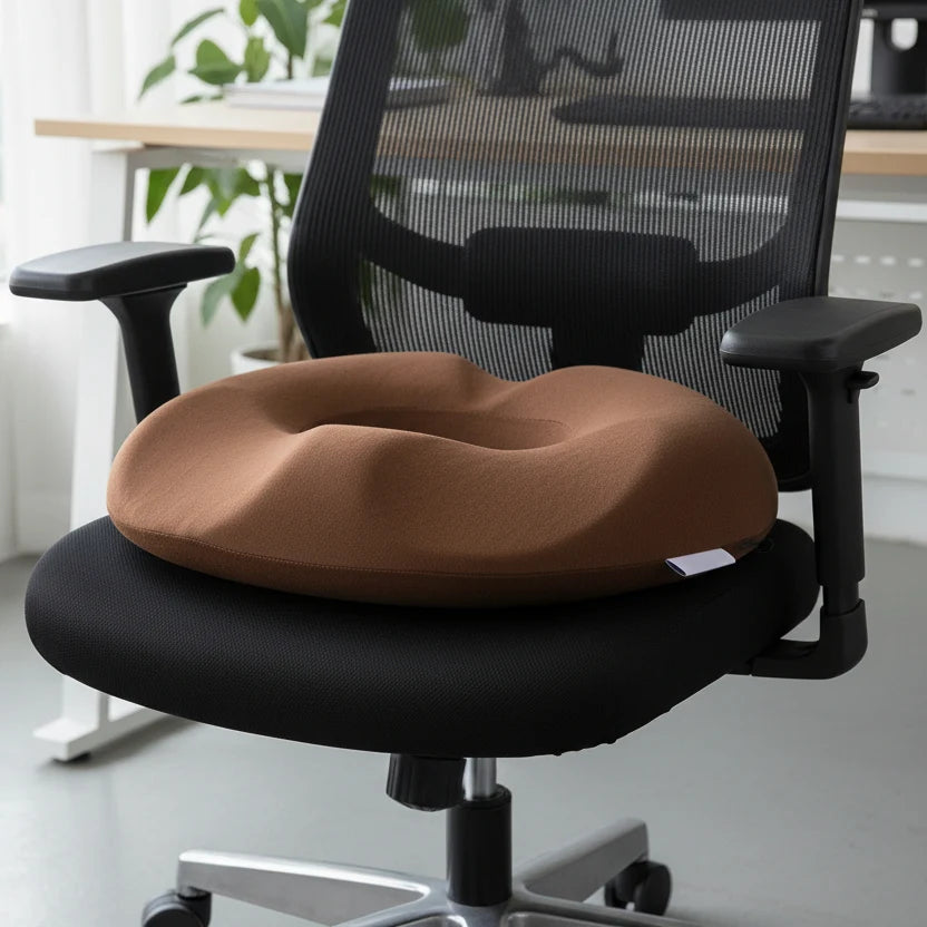 Orthopedic Seat Cushion Memory Foam Removable Washable Cover Tailbone Support