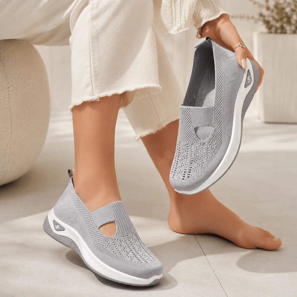 Orthopedic Slip-On Shoes Gel-Cushioned Slip-Resistant Sole Breathable Upper
