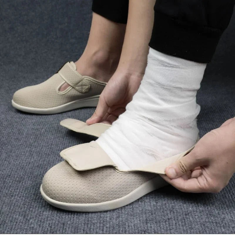 Orthopedic Slippers Adjustable Straps Breathable Fabric