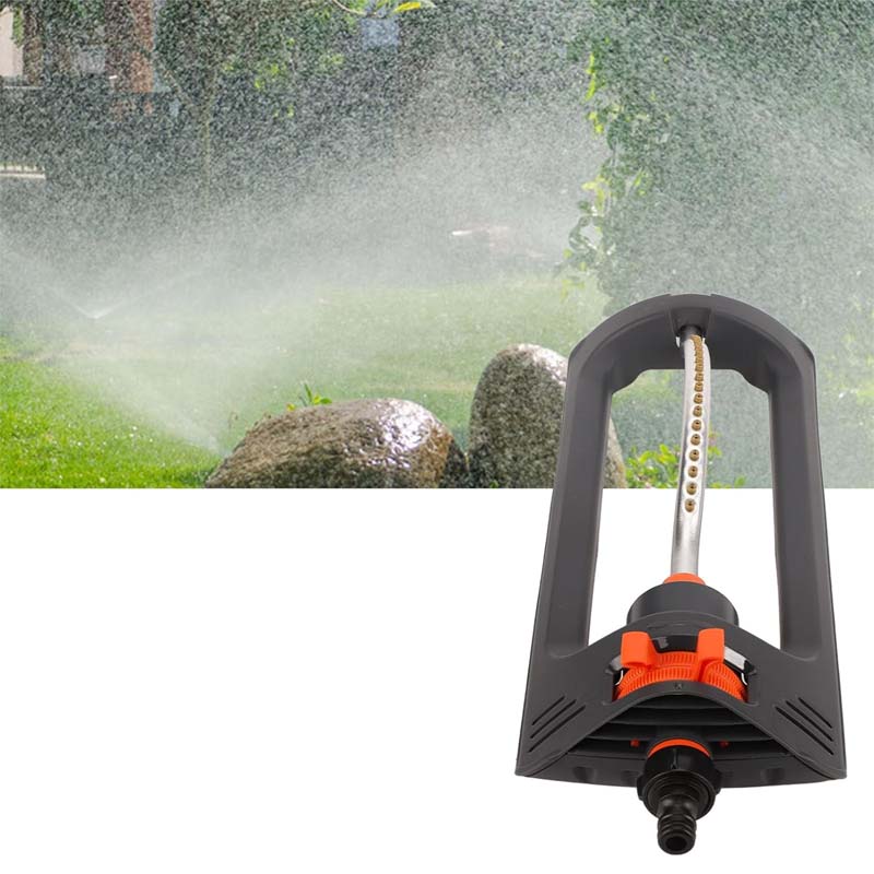 Oscillating Lawn Sprinkler 19 Nozzles Adjustable Spray Pattern