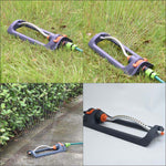 Oscillating Lawn Sprinkler 19 Nozzles Adjustable Spray Pattern