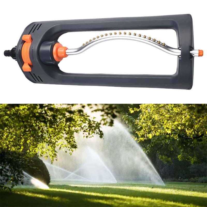 Oscillating Lawn Sprinkler 19 Nozzles Adjustable Spray Pattern