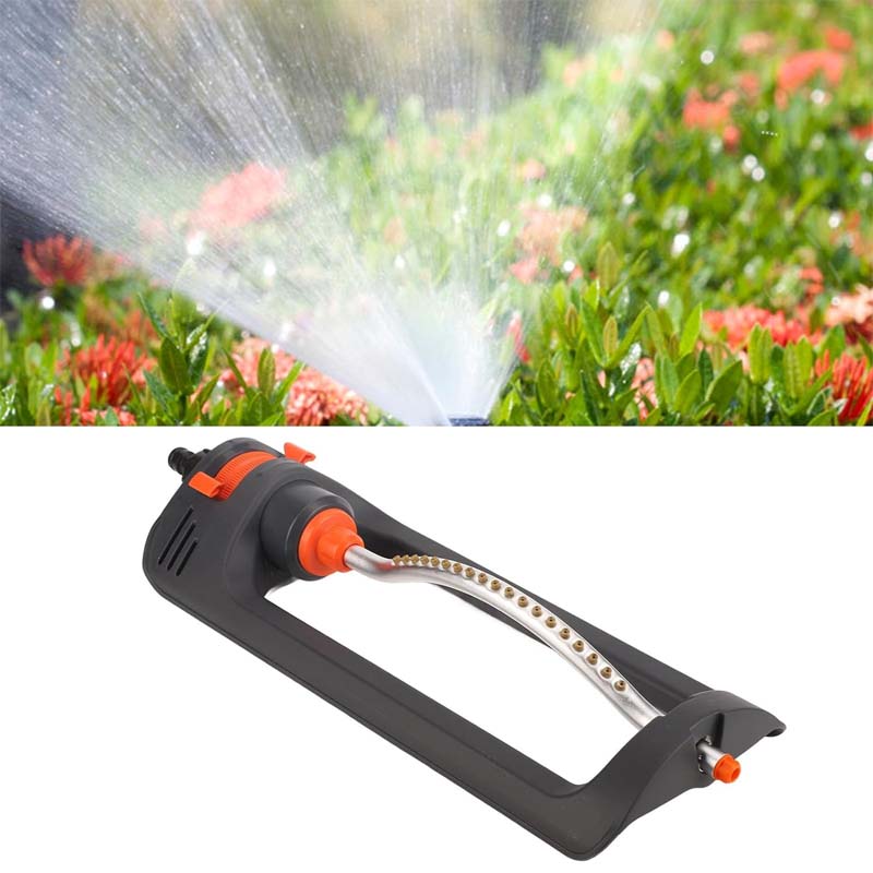 Oscillating Lawn Sprinkler 19 Nozzles Adjustable Spray Pattern