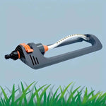 Oscillating Lawn Sprinkler 19 Nozzles Adjustable Spray Pattern