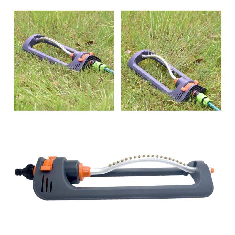 Oscillating Lawn Sprinkler 19 Nozzles Adjustable Spray Pattern