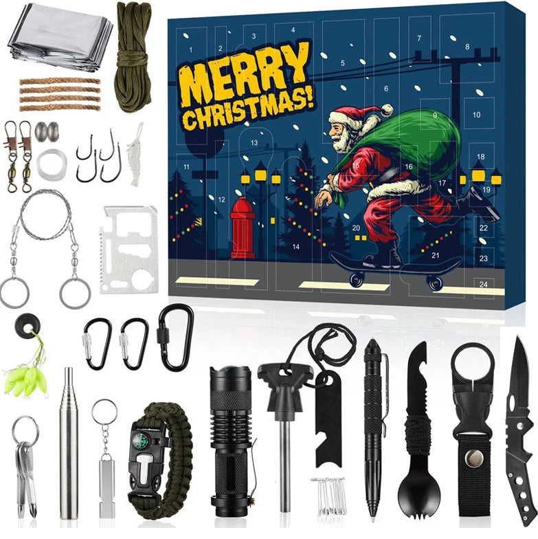 Outdoor Advent Calendar 24 Compartments Camping Tools & Accessories